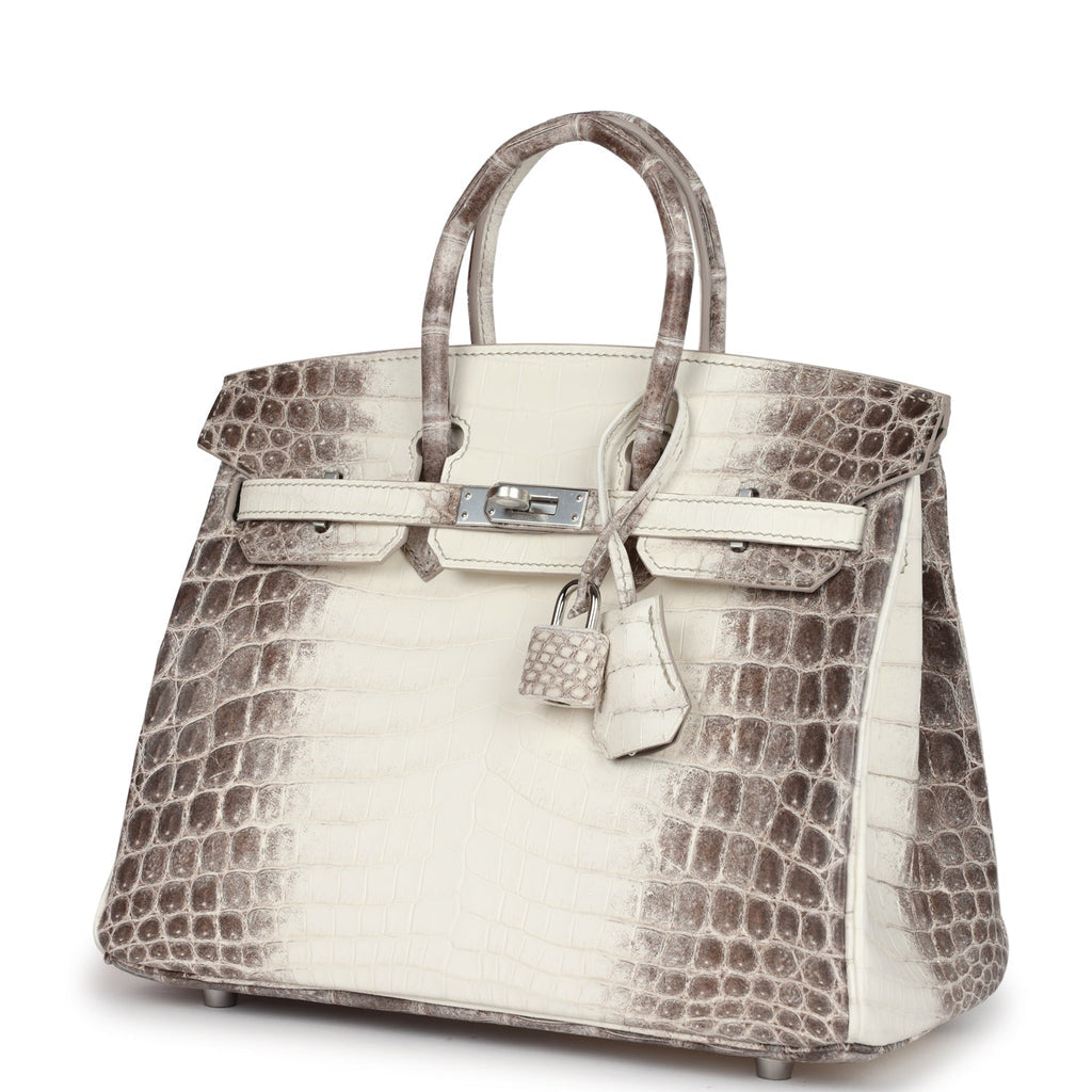 Hermès Birkin 25 Himalaya Niloticus Crocodile Silver Hardware