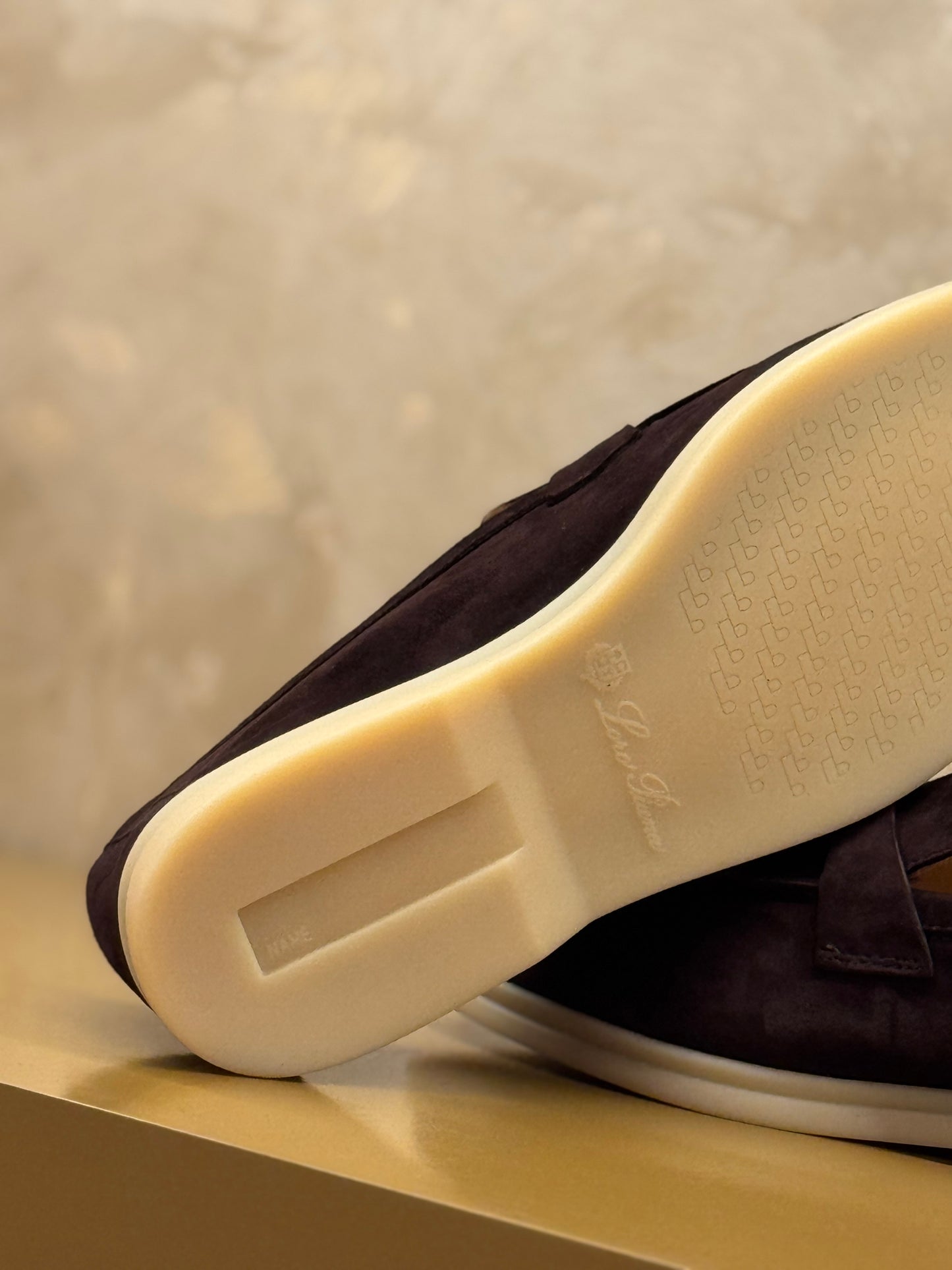 Loro Piana Summer Charms Walk Loafer Suede, Chocolate