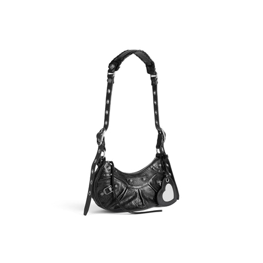 LE CAGOLE XS SHOULDER BAG IN BLACK
