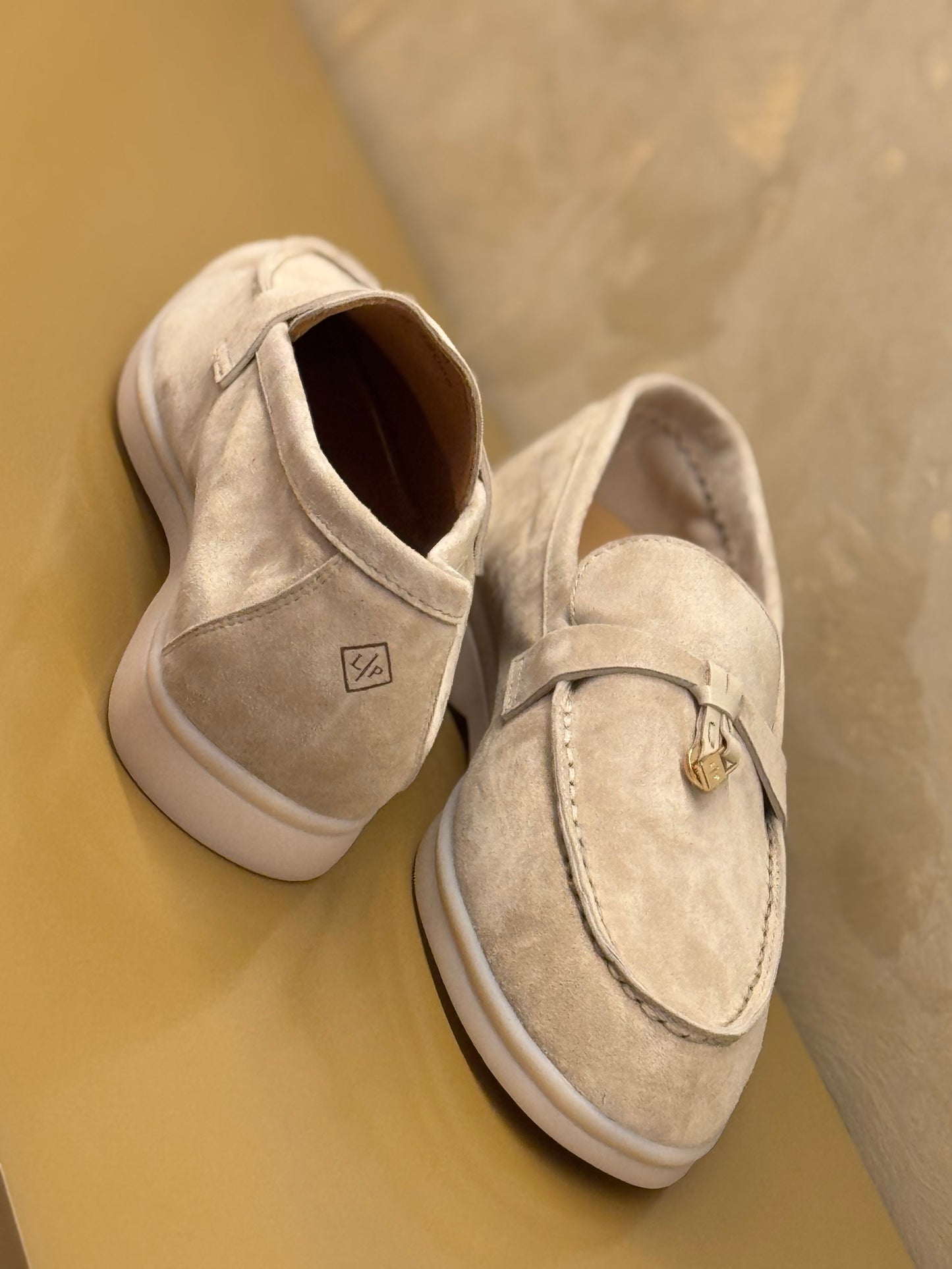 Loro Piana Summer Charms Walk Loafer Suede, Beige