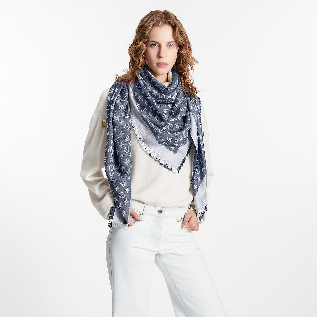 Shawl Monogram Denim