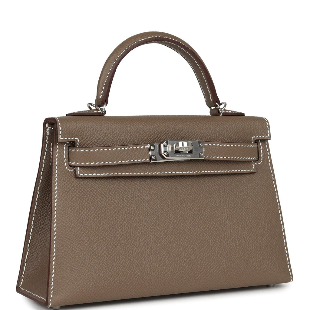 Hermès Kelly Sellier 20 Etoupe Epsom Silver Hardware