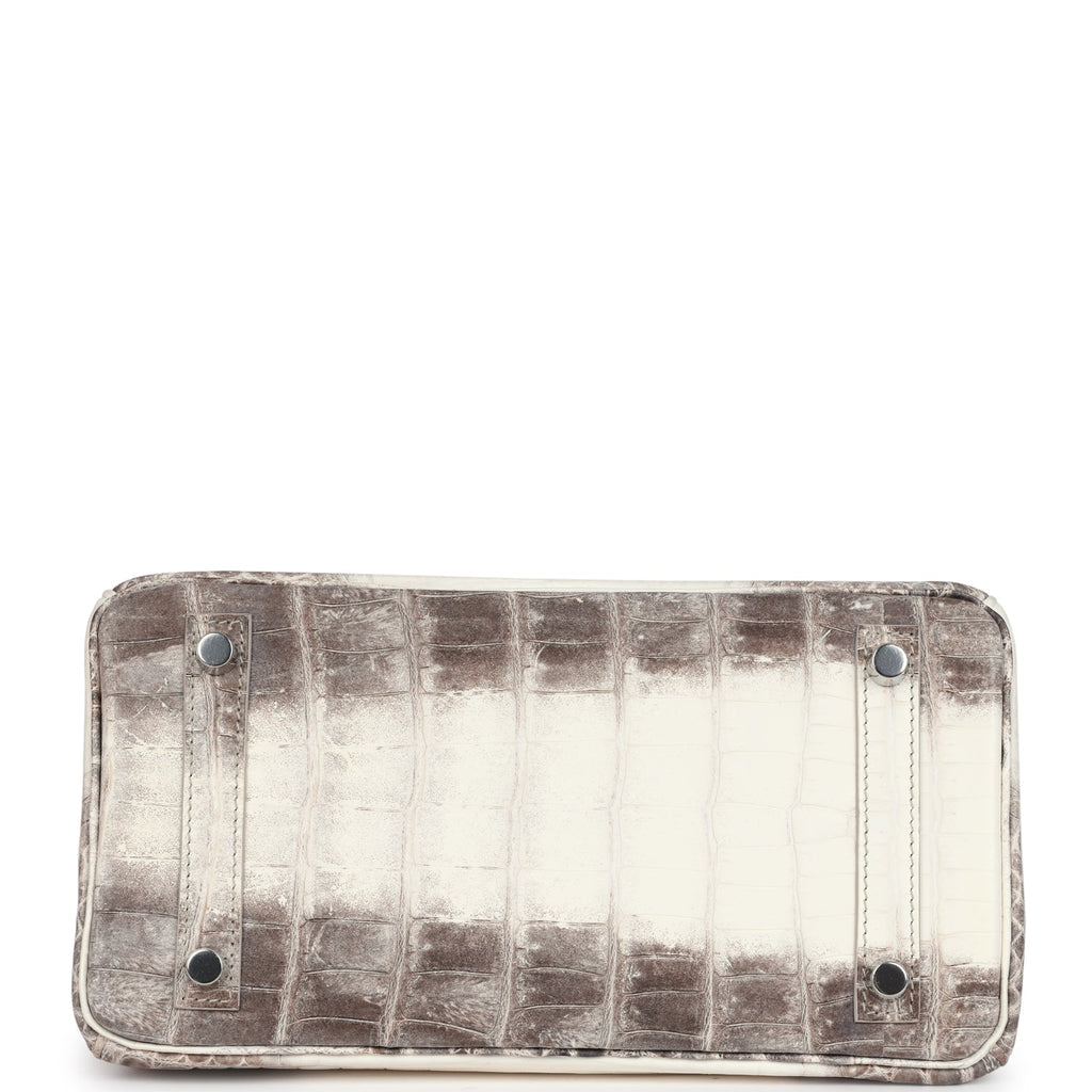 Hermès Birkin 25 Himalaya Niloticus Crocodile Silver Hardware