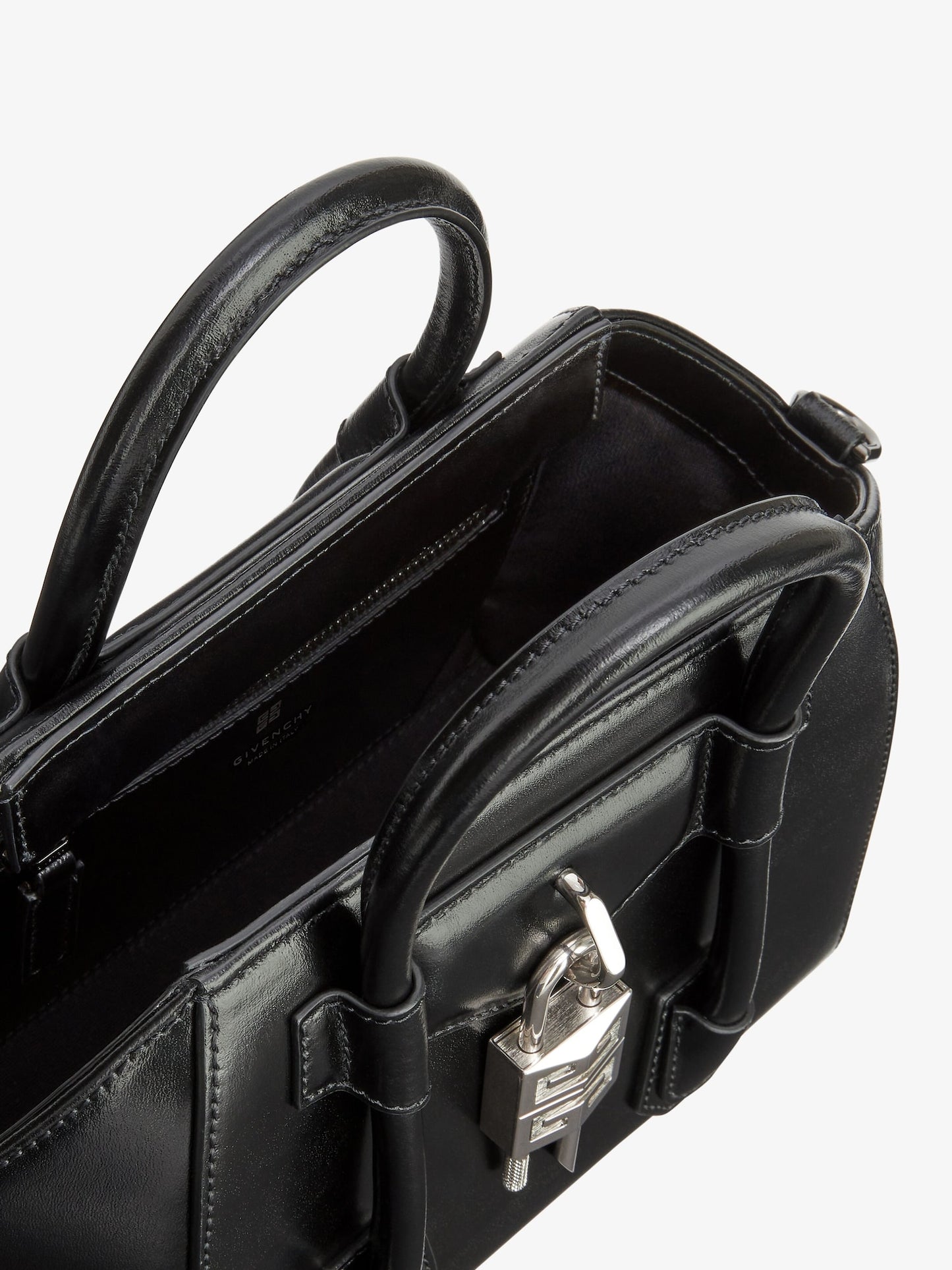 Mini Antigona Lock bag in Box leather