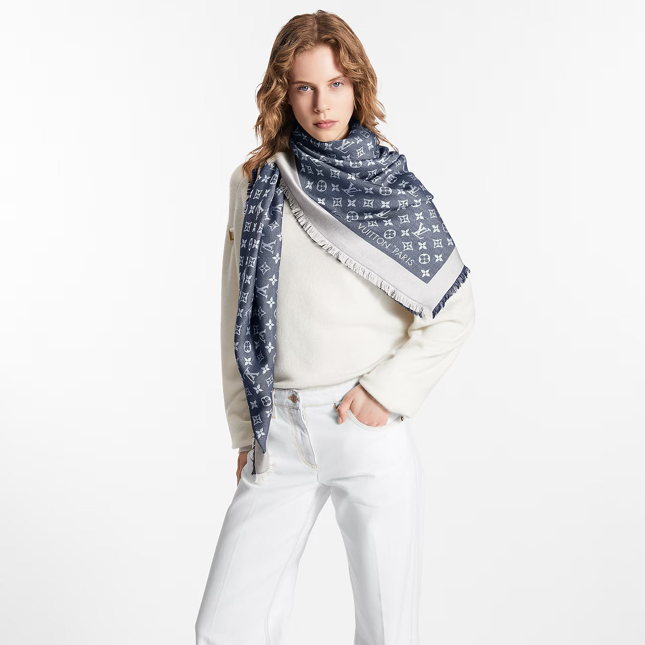 Shawl Monogram Denim