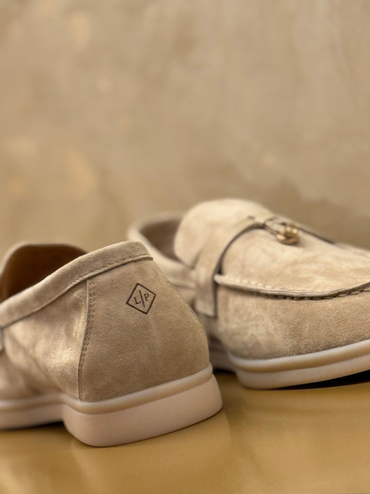 Loro Piana Summer Charms Walk Loafer Suede, Beige