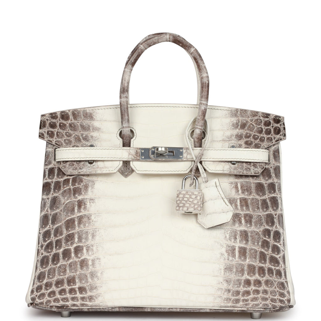 Hermès Birkin 25 Himalaya Niloticus Crocodile Silver Hardware