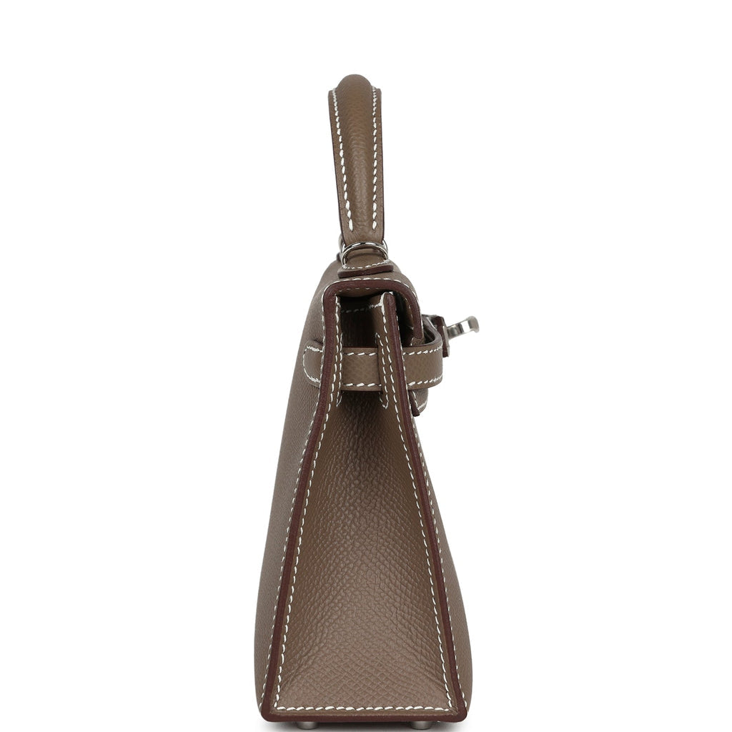 Hermès Kelly Sellier 20 Etoupe Epsom Silver Hardware