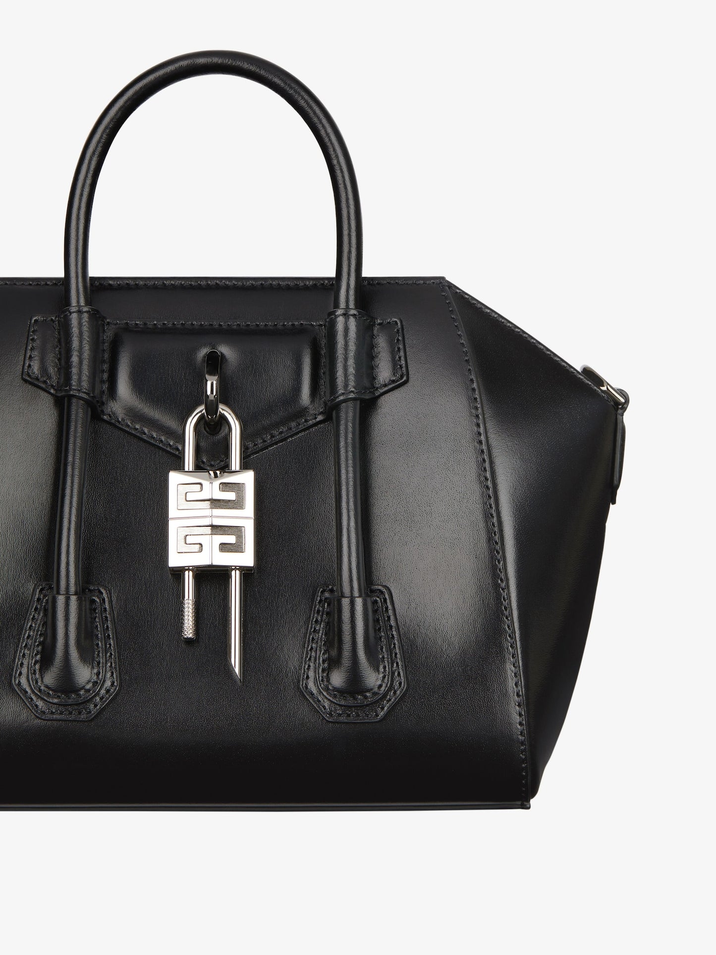 Mini Antigona Lock bag in Box leather