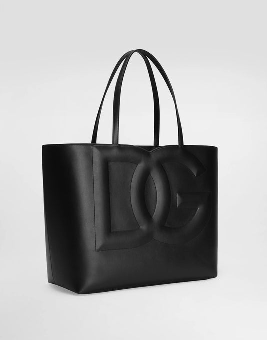Medium calfskin DG Logo Bag shopper