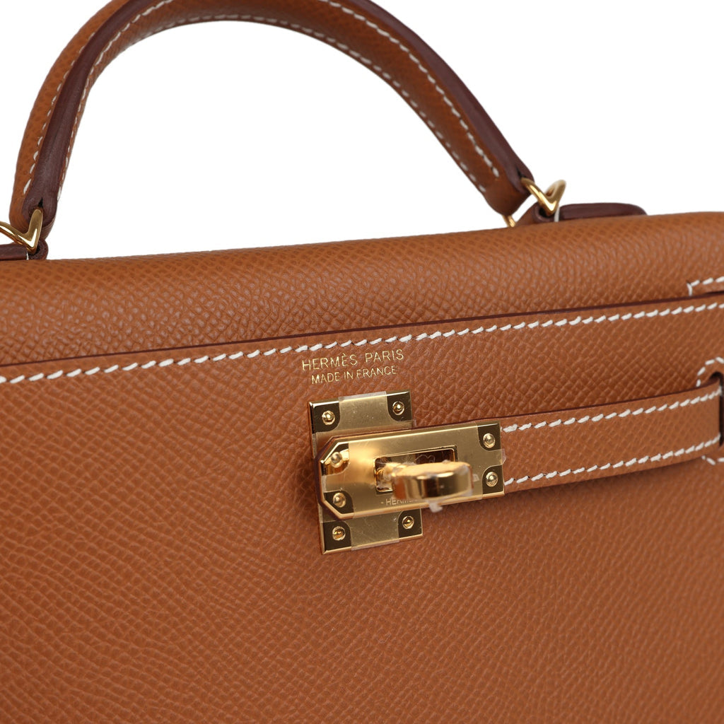 Hermès Kelly Sellier 20 Gold Epsom Gold Hardware