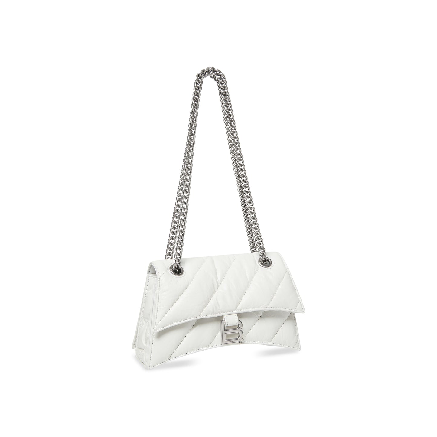 CRUSH SMALL CHAIN BAG QUILTED IN OPTIC WHITE