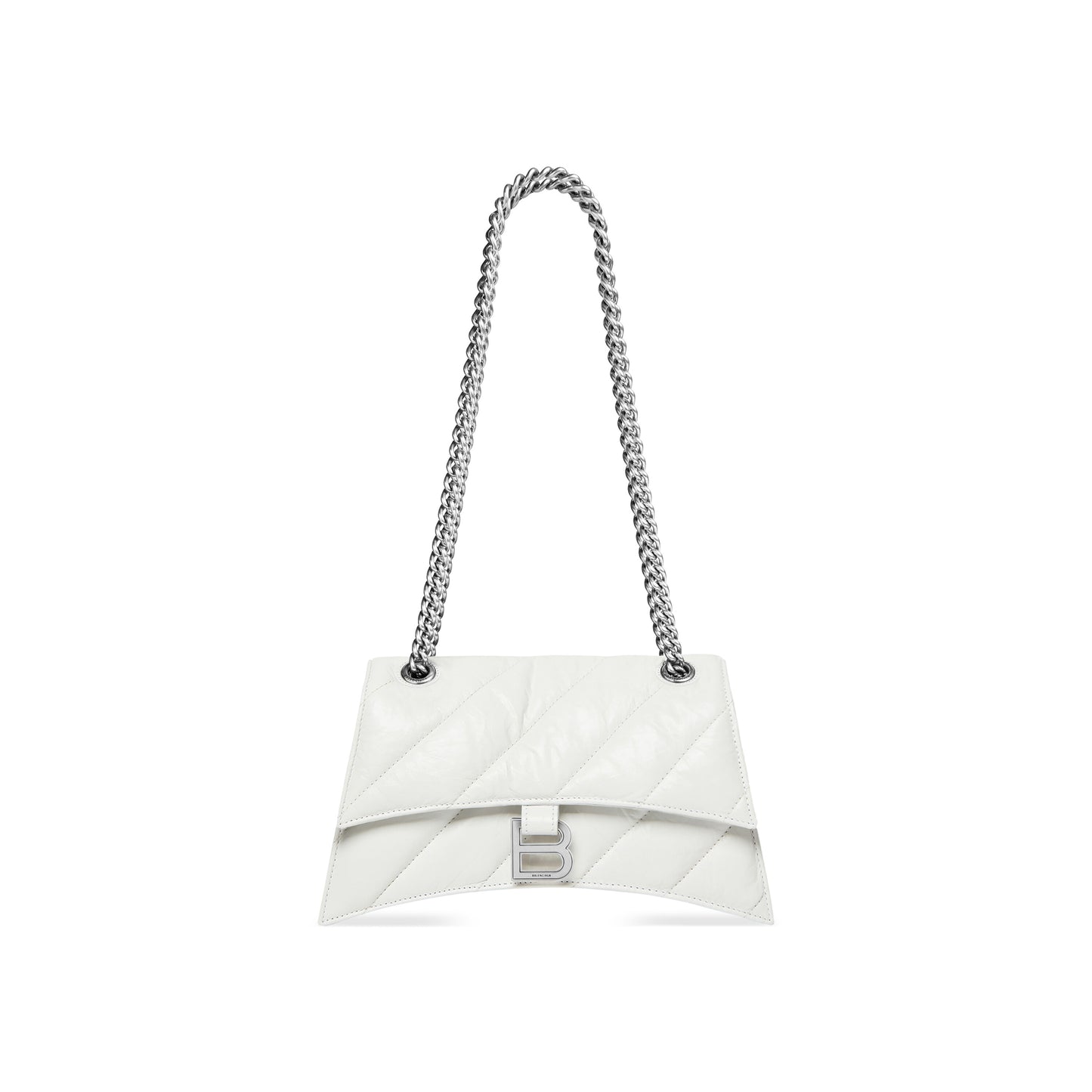 CRUSH SMALL CHAIN BAG QUILTED IN OPTIC WHITE