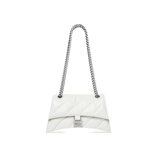 CRUSH SMALL CHAIN BAG QUILTED IN OPTIC WHITE