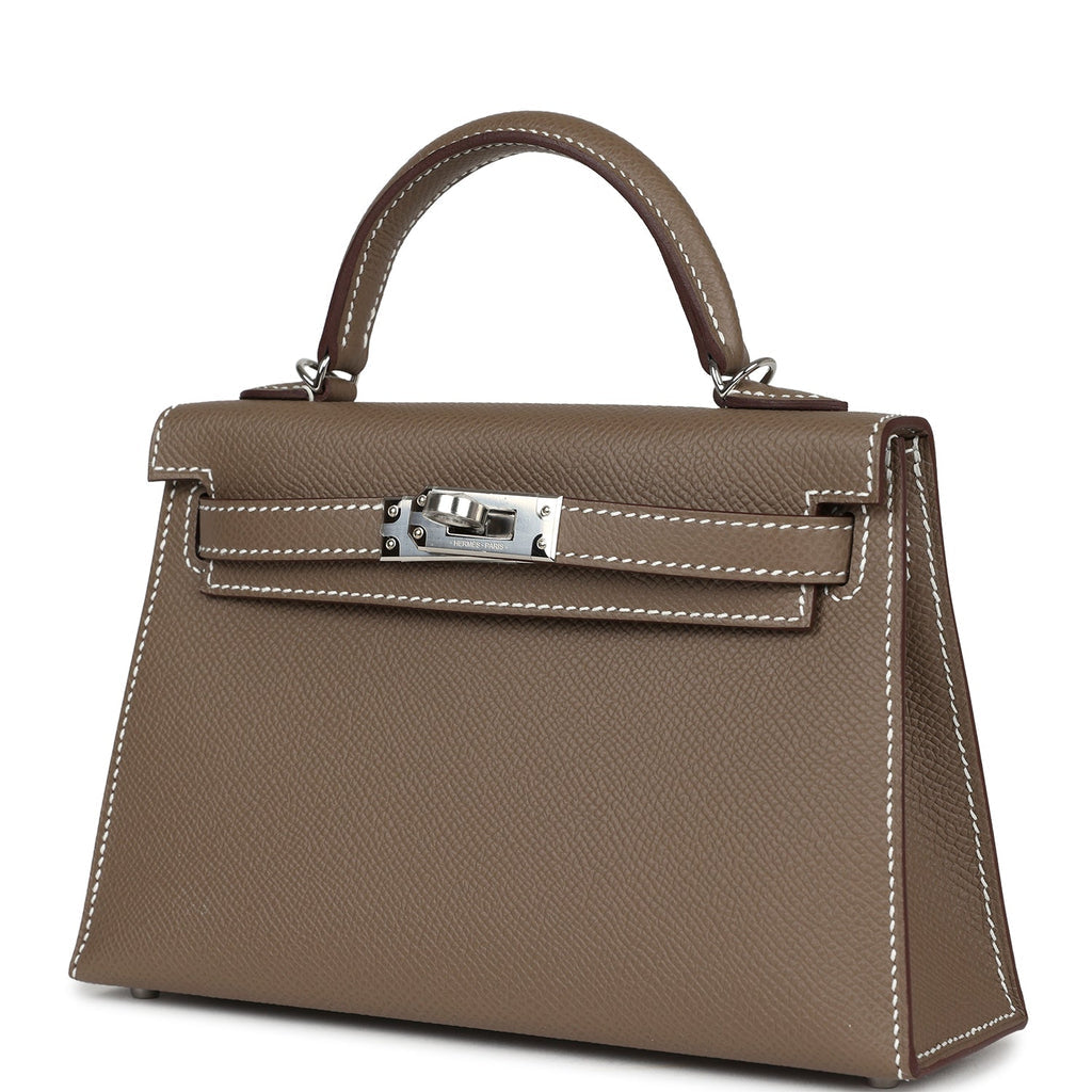 Hermès Kelly Sellier 20 Etoupe Epsom Silver Hardware