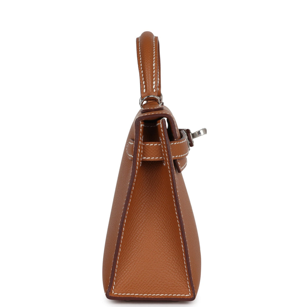 Hermès Kelly Sellier 20 Gold Epsom Silver Hardware