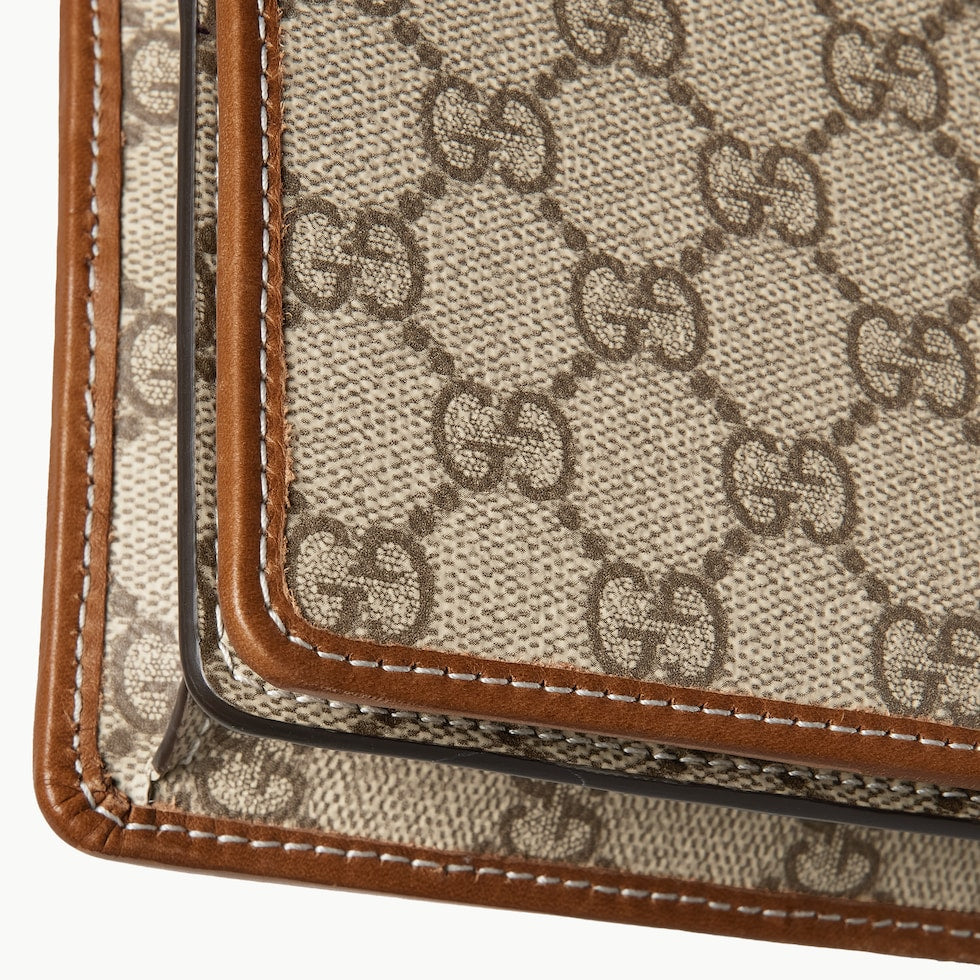 GG EMBLEM WALLET WITH LEATHER STRAP