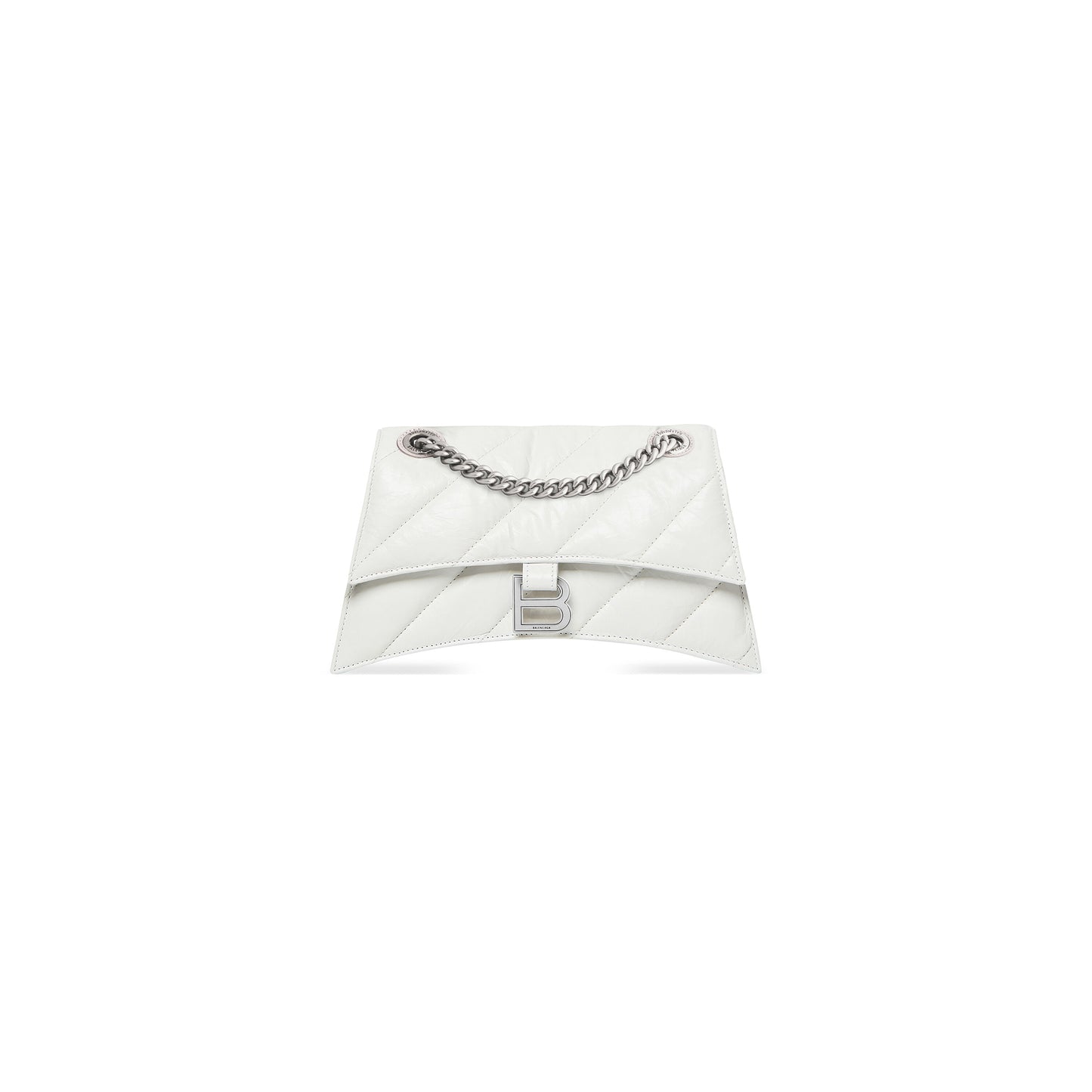 CRUSH SMALL CHAIN BAG QUILTED IN OPTIC WHITE