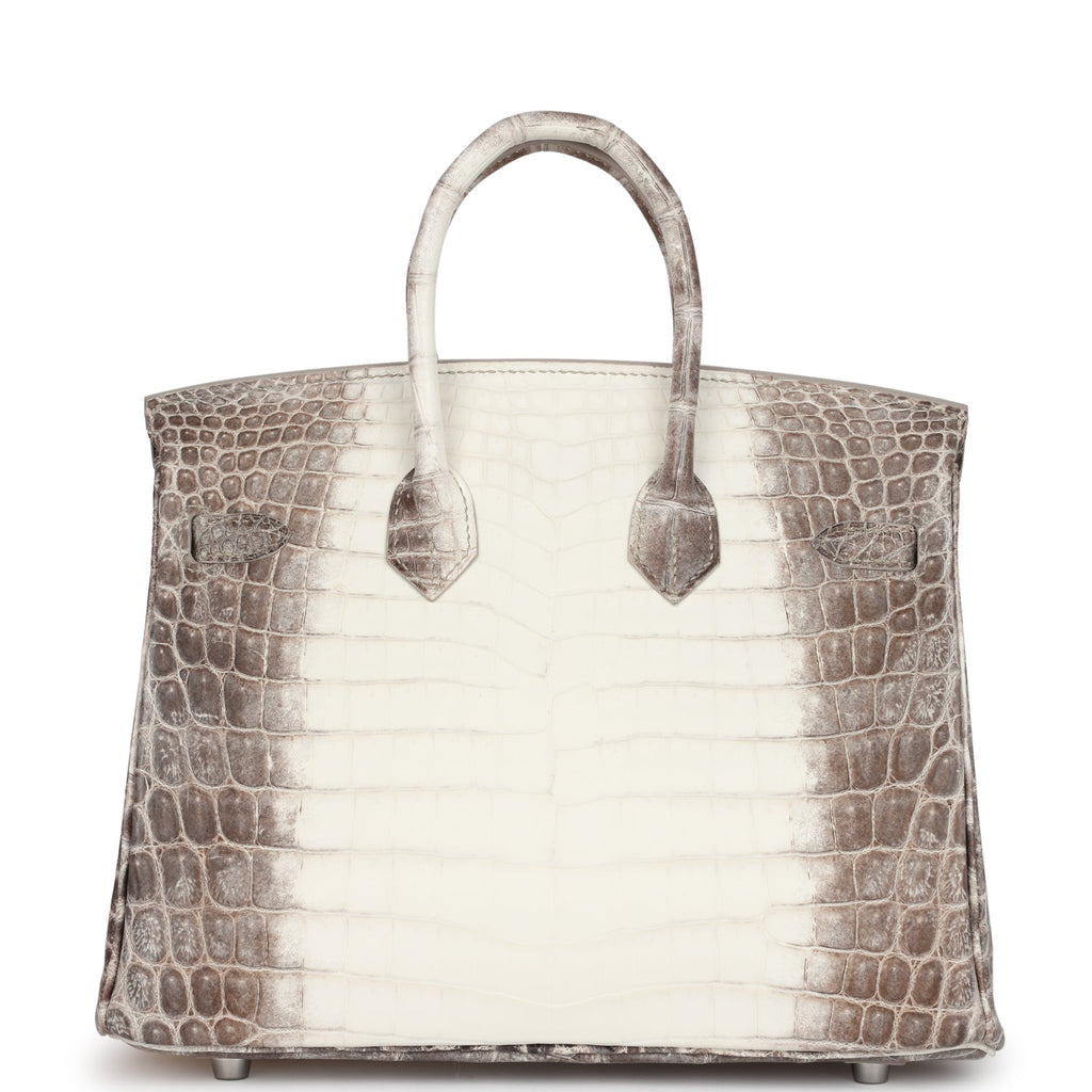 Hermès Birkin 25 Himalaya Niloticus Crocodile Silver Hardware