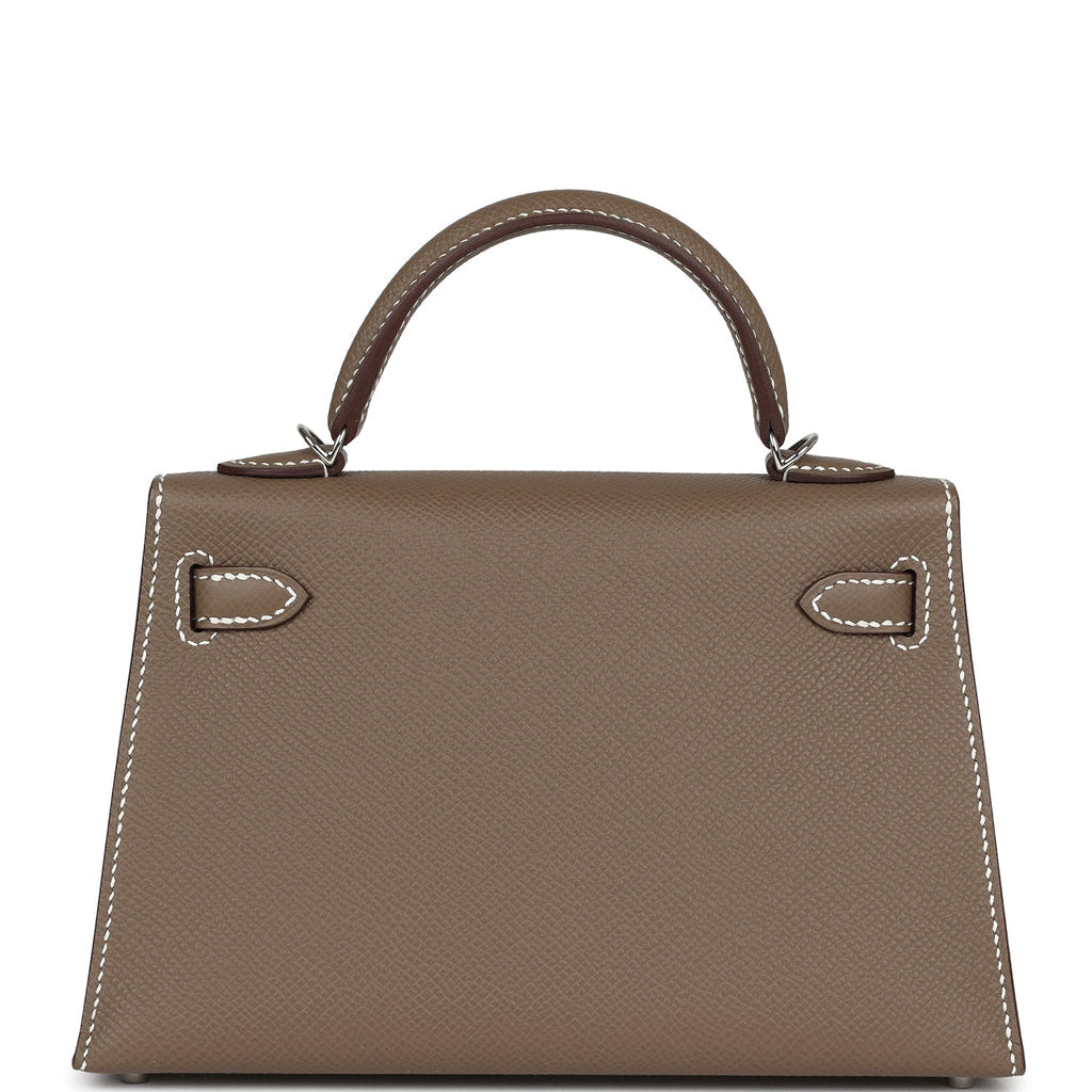 Hermès Kelly Sellier 20 Etoupe Epsom Silver Hardware