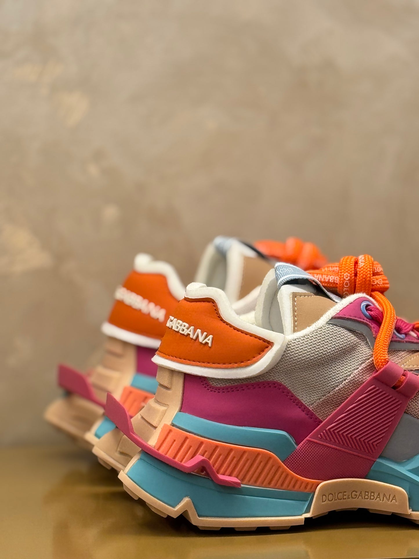 Dolce & Gabbana Mixed-Material Space Sneakers Multicolor For Women