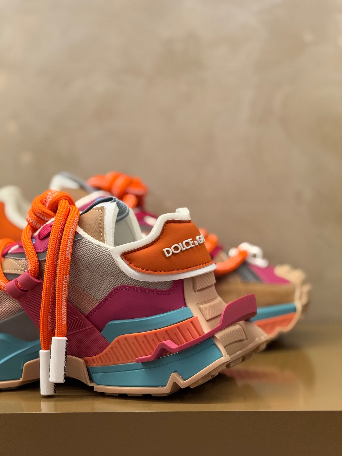 Dolce & Gabbana Mixed-Material Space Sneakers Multicolor For Women