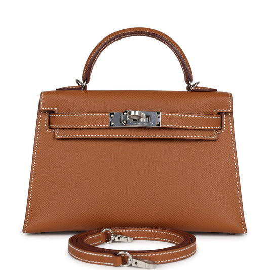 Hermès Kelly Sellier 20 Gold Epsom Silver Hardware