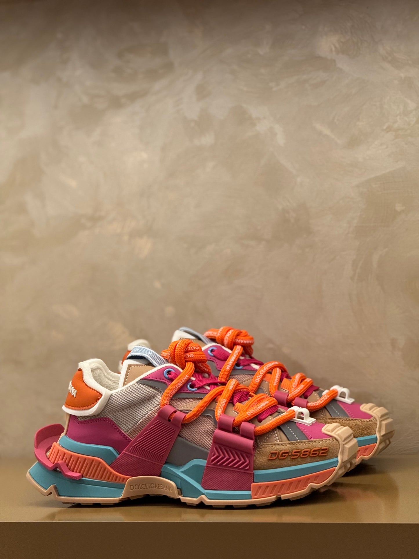 Dolce & Gabbana Mixed-Material Space Sneakers Multicolor For Women