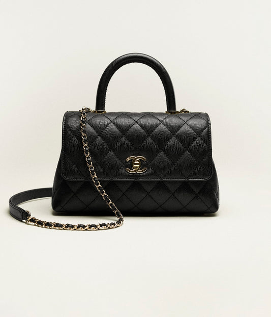FLAP BAG WITH TOP HANDLE
