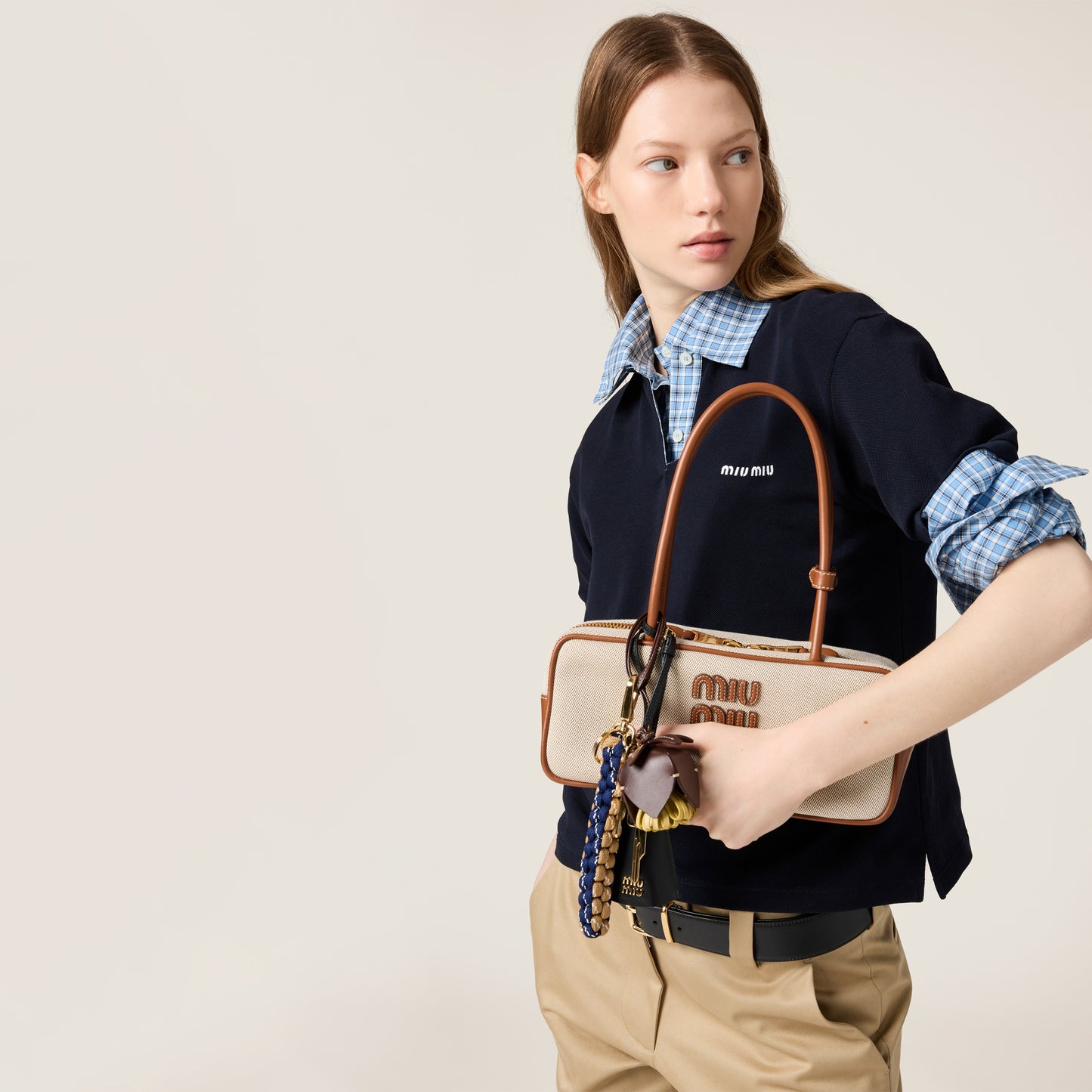 Beau canvas and leather bag