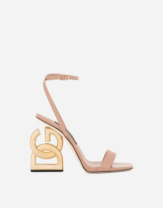 Patent leather sandals with 3.5 heel