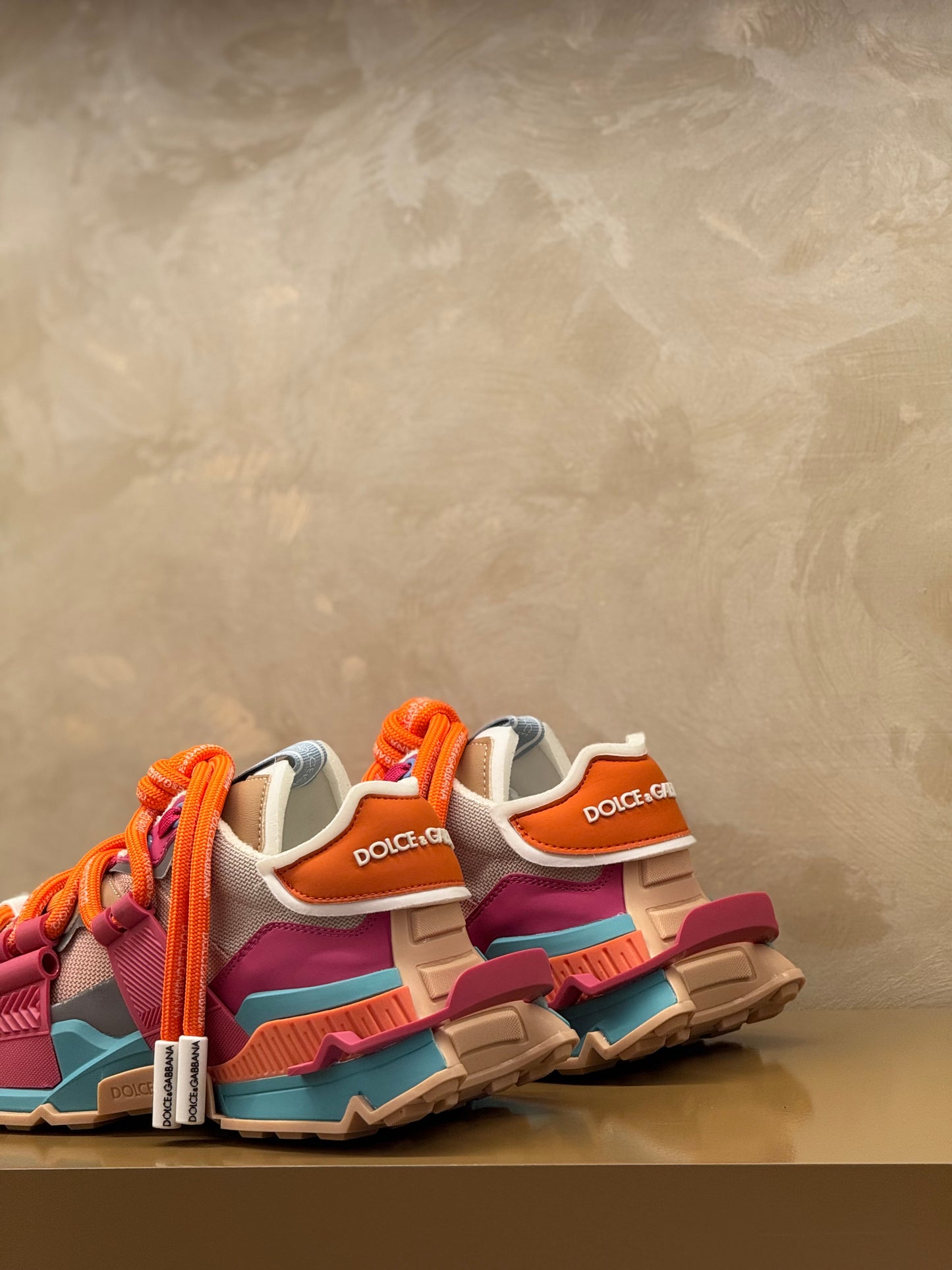 Dolce & Gabbana Mixed-Material Space Sneakers Multicolor For Women