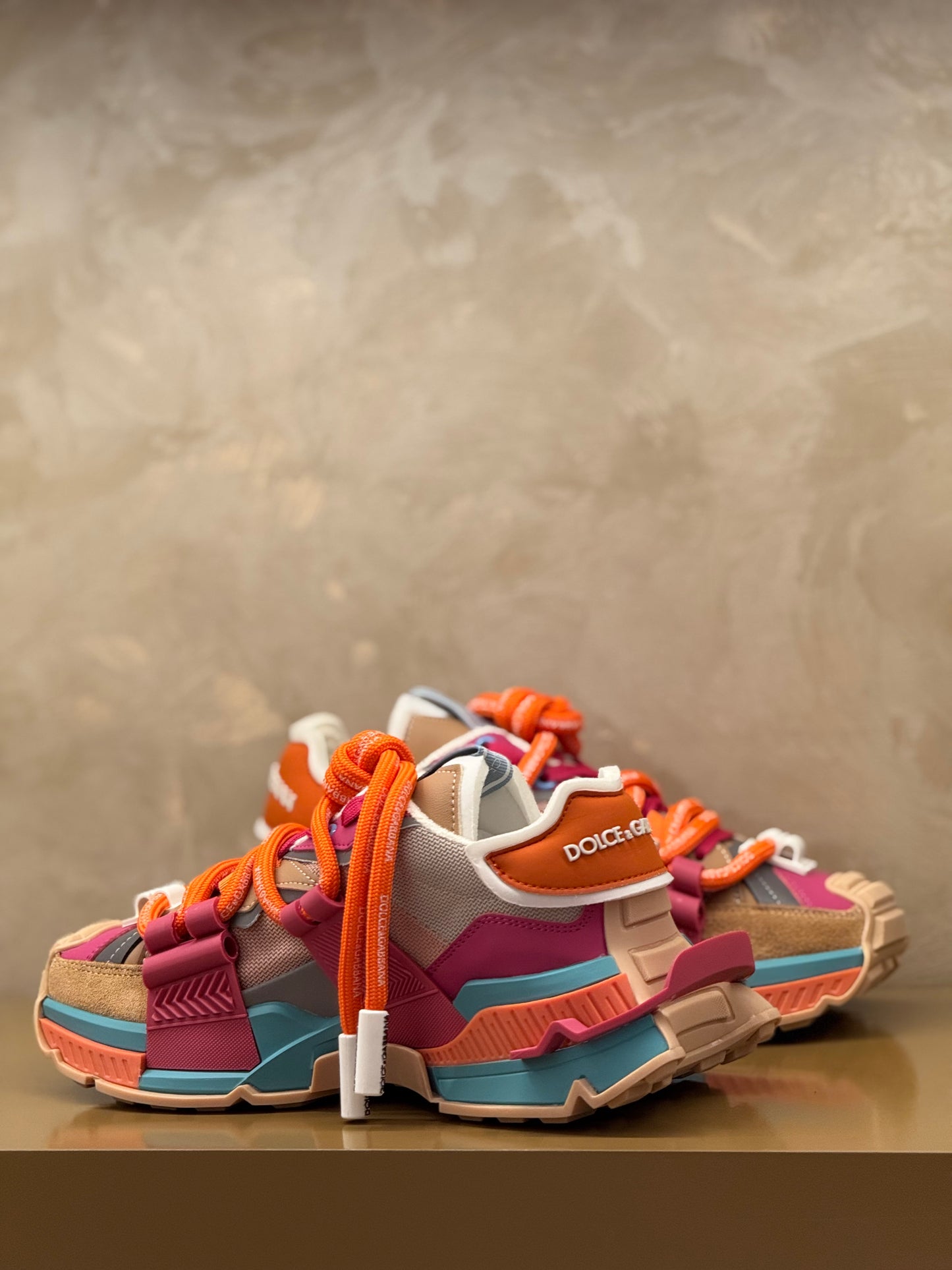 Dolce & Gabbana Mixed-Material Space Sneakers Multicolor For Women