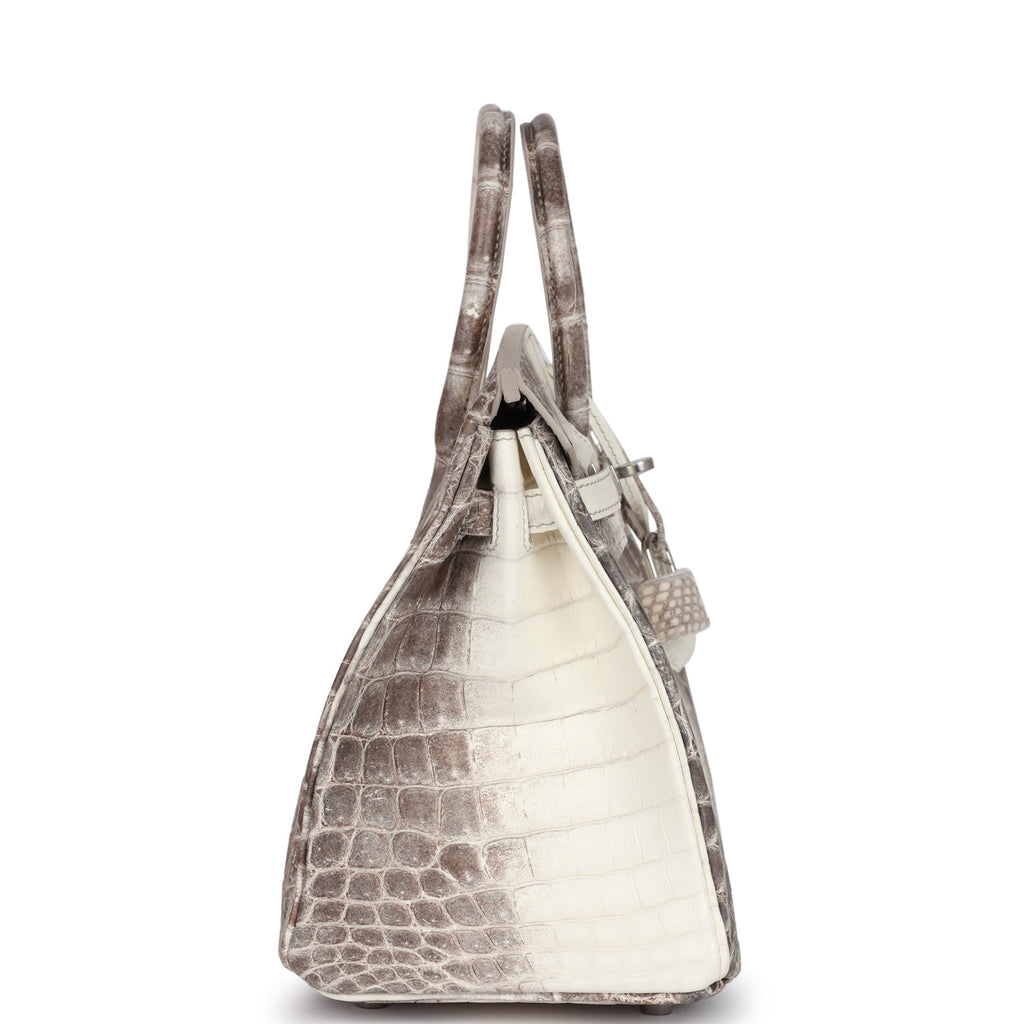 Hermès Birkin 25 Himalaya Niloticus Crocodile Silver Hardware