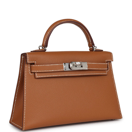 Hermès Kelly Sellier 20 Gold Epsom Silver Hardware