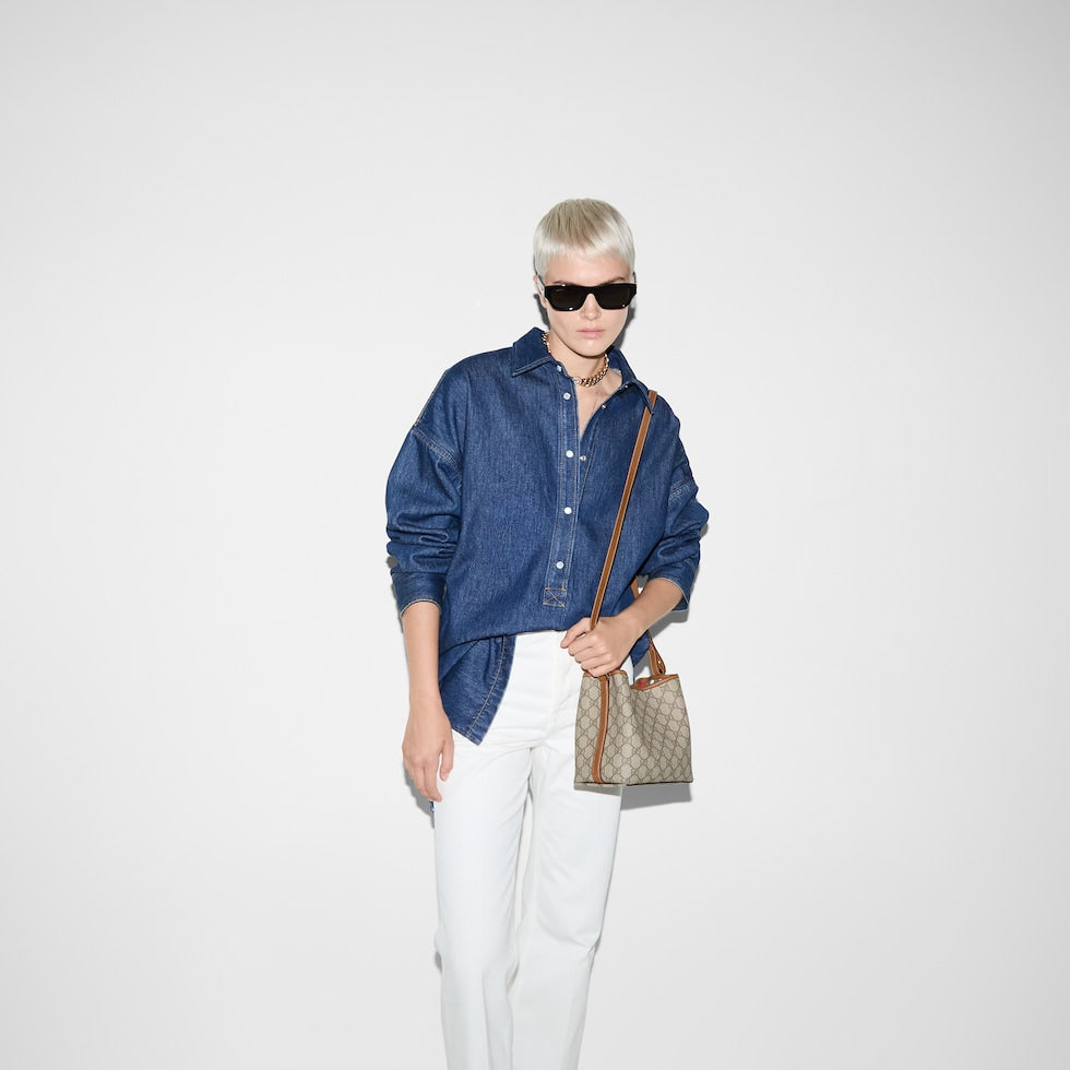 GG EMBLEM SMALL BUCKET BAG