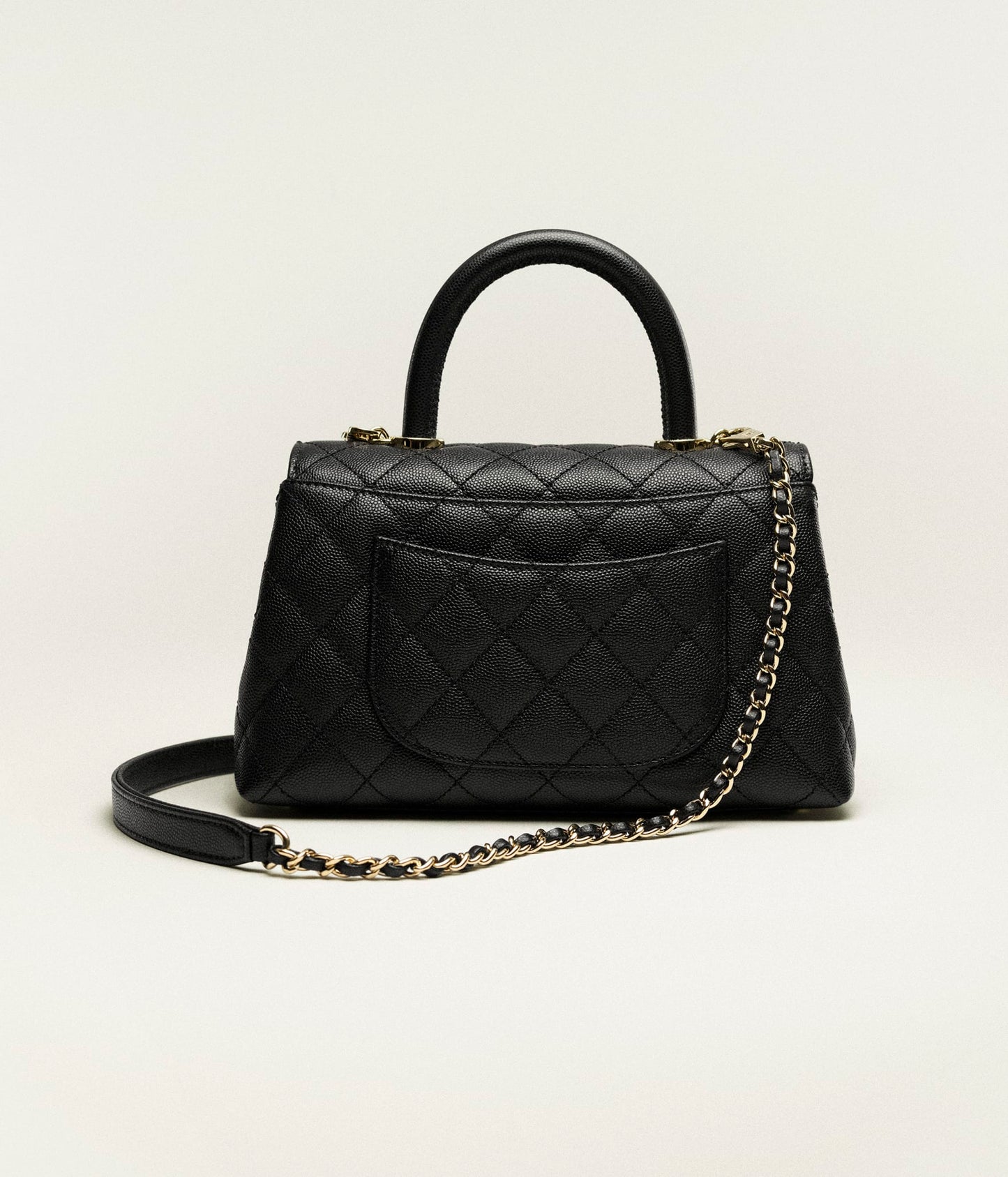 FLAP BAG WITH TOP HANDLE