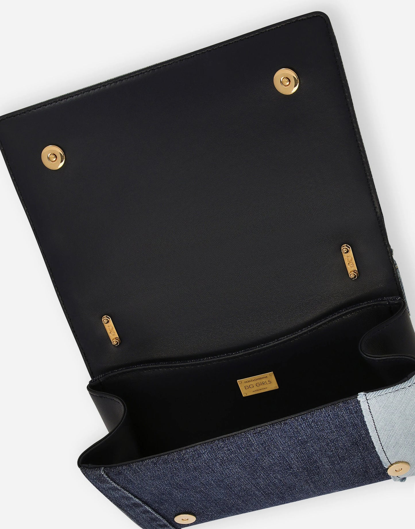 DG Girls bag in patchwork denim and plain calfskin