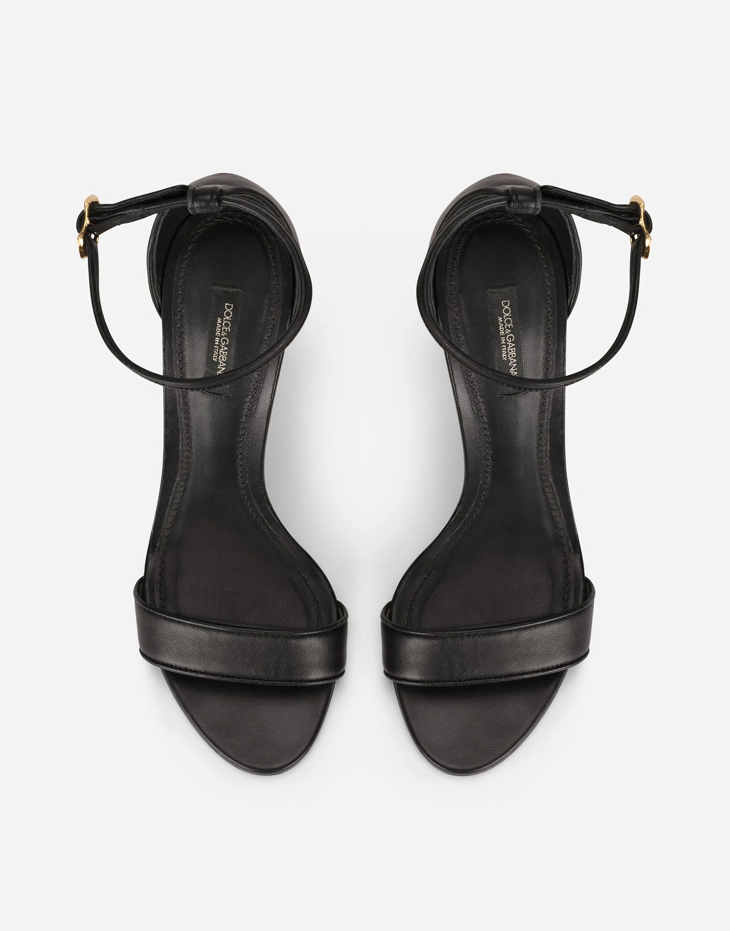 Nappa leather sandals with baroque DG detail