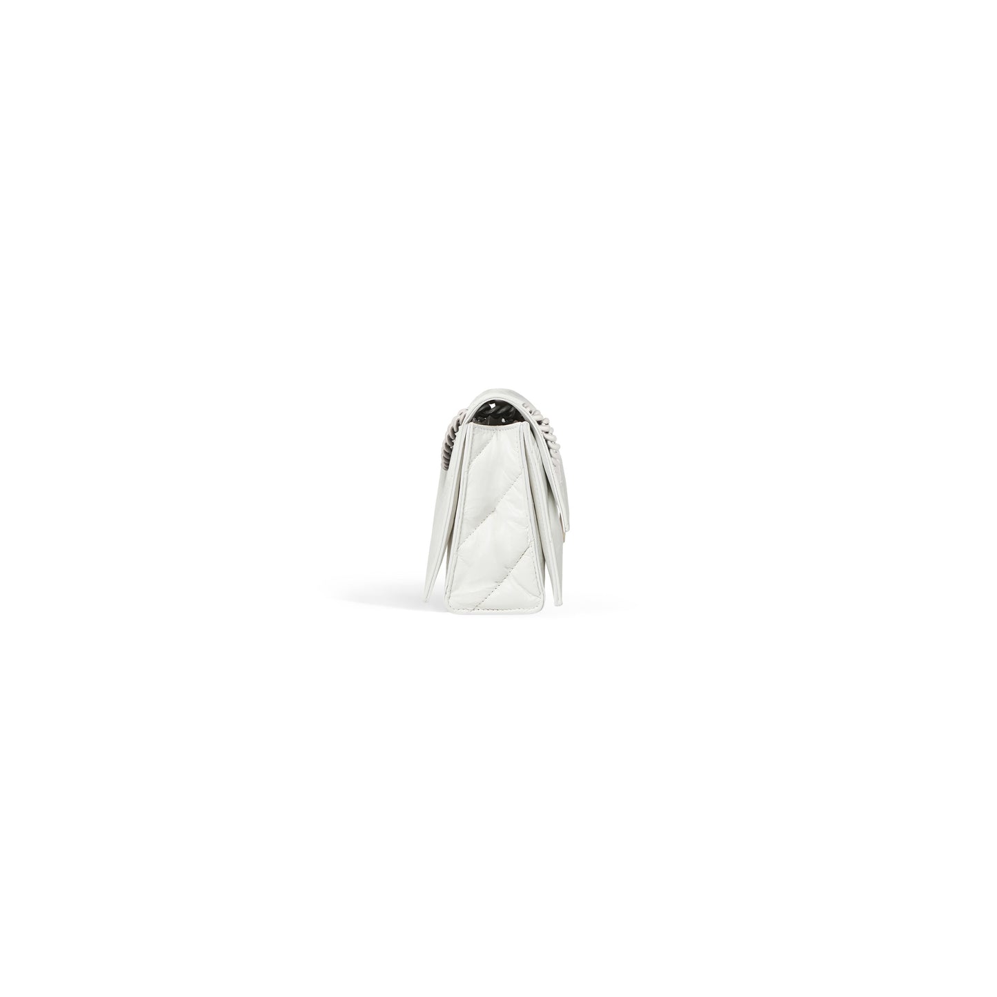CRUSH SMALL CHAIN BAG QUILTED IN OPTIC WHITE
