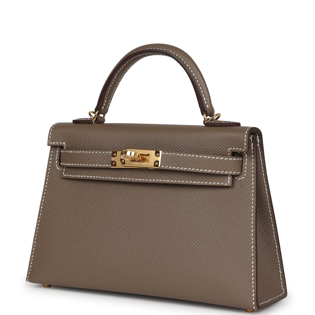 Hermès Kelly Sellier 20 Etoupe Epsom Gold Hardware