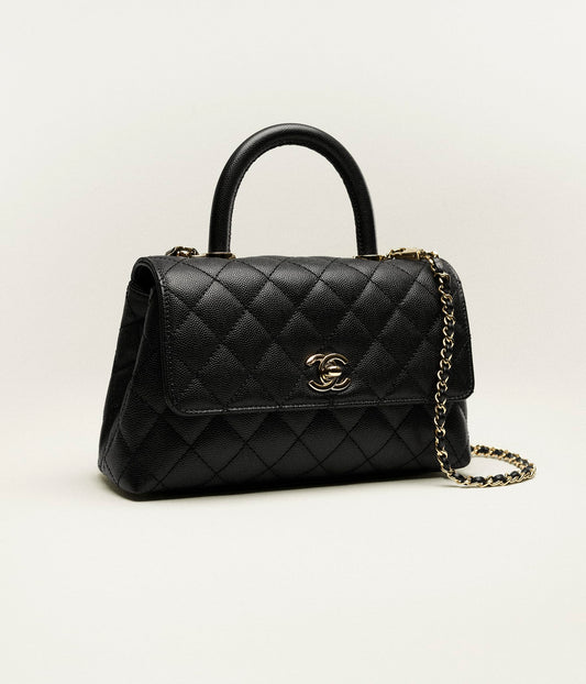 FLAP BAG WITH TOP HANDLE