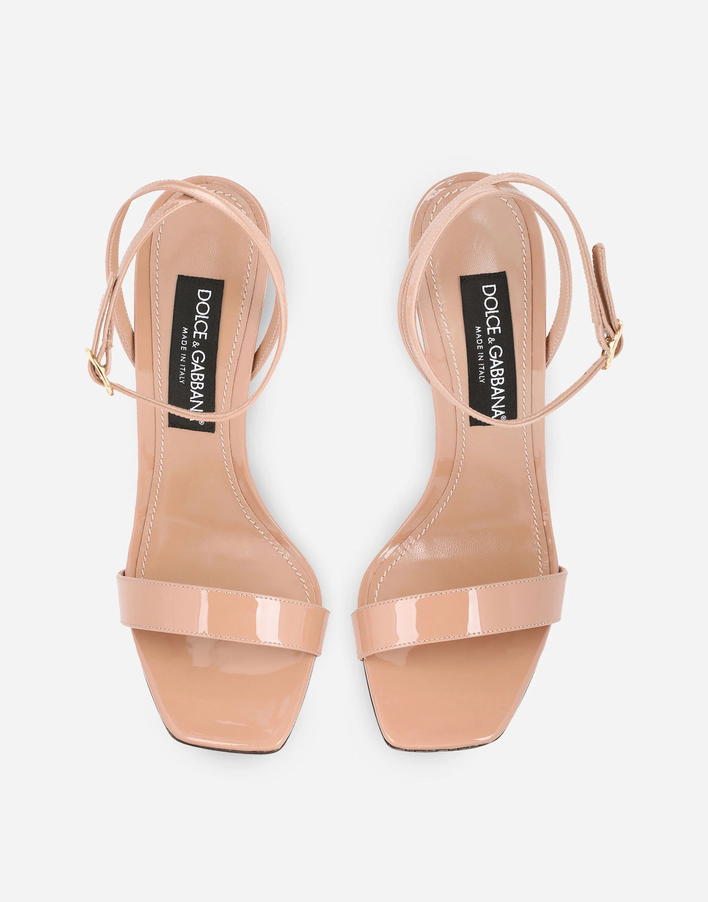 Patent leather sandals with 3.5 heel